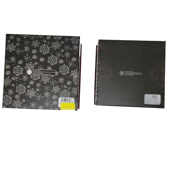 Two Christmas Gift Wrapping Boxes Red & Black Santa - Picture 5 of 5